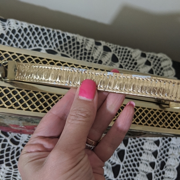 Vintage Handbag 50s Tapestry French Soire Purse - Picture 5 of 8